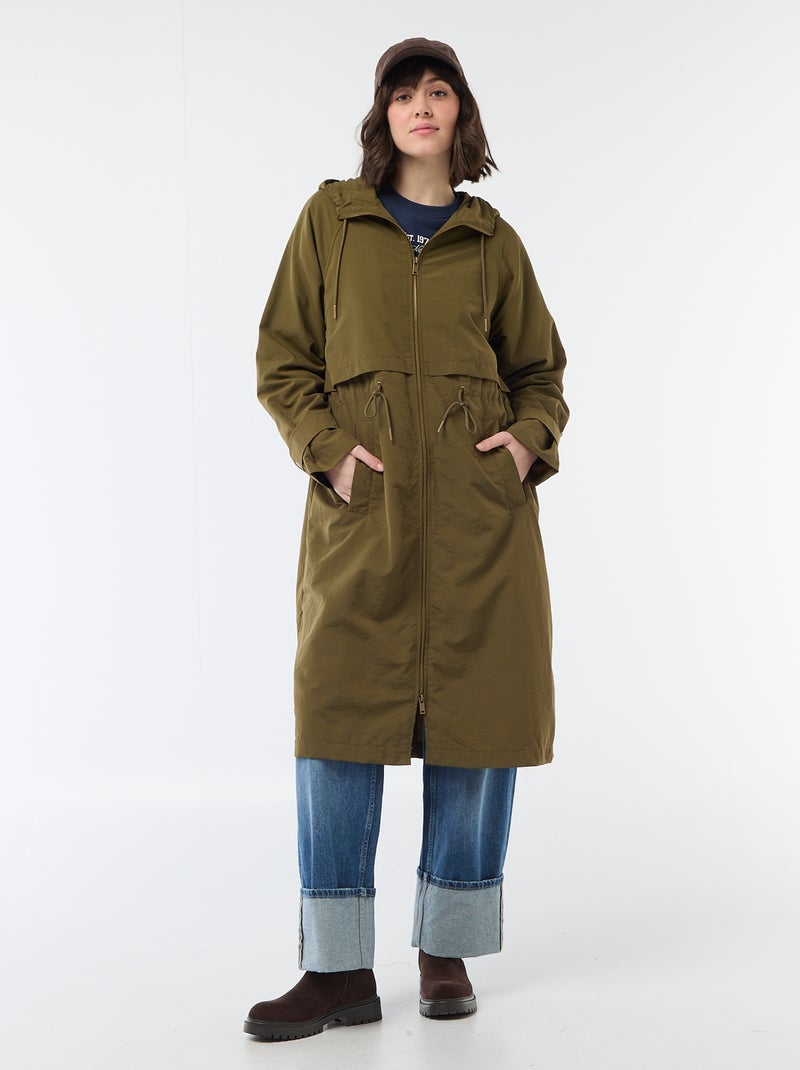 Impermeable con capucha Verde - Kiabi