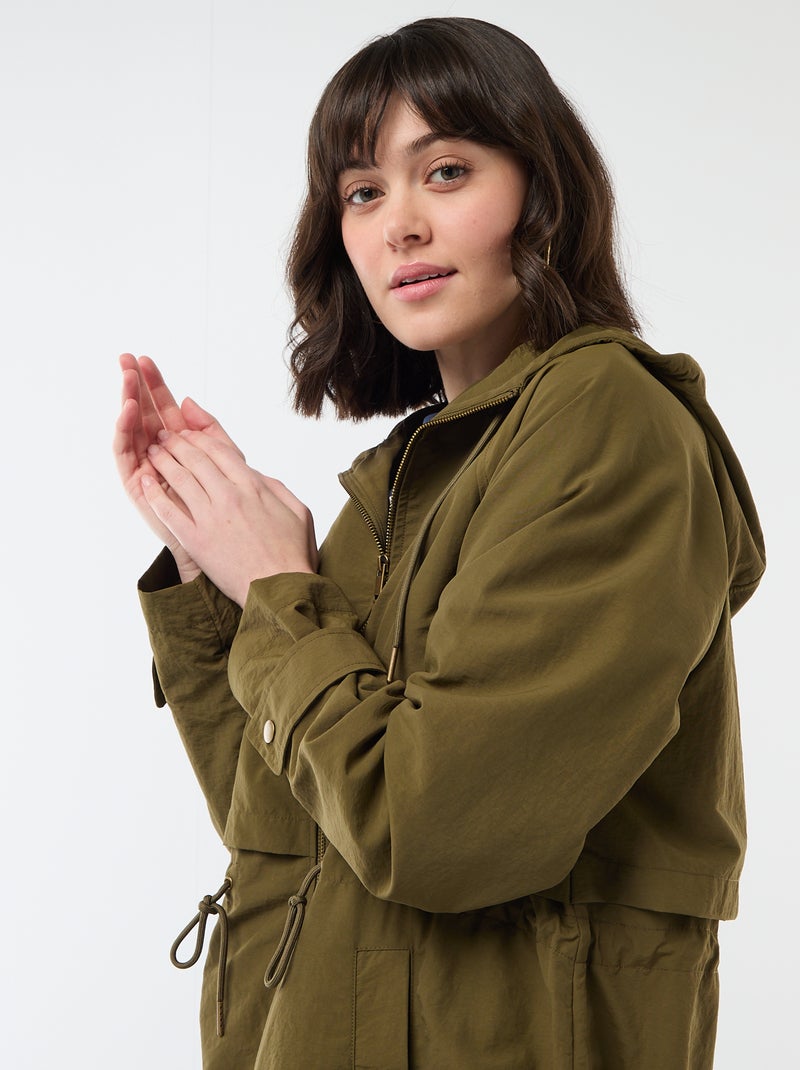 Impermeable con capucha Verde - Kiabi