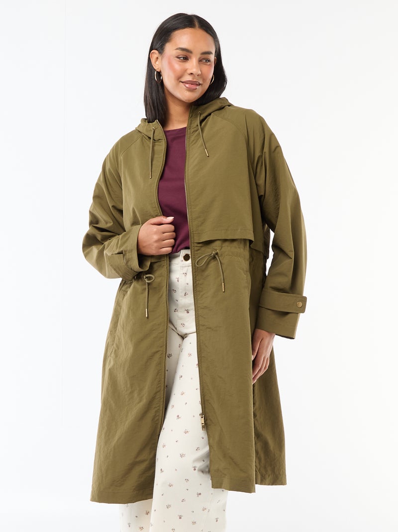 Impermeable con capucha Verde - Kiabi