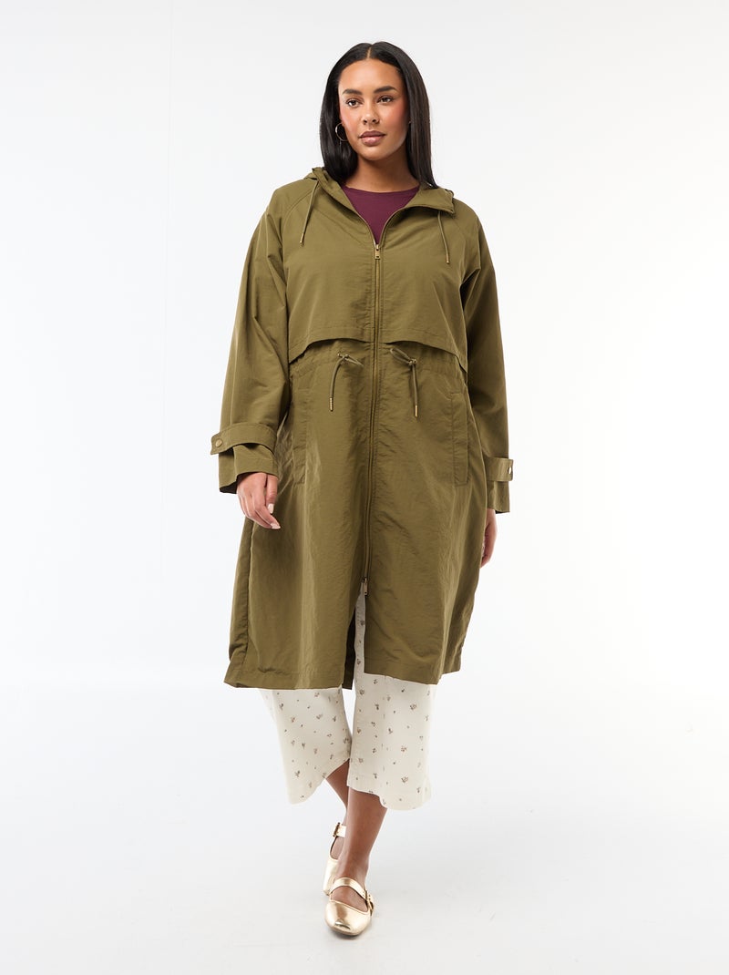 Impermeable con capucha Verde - Kiabi