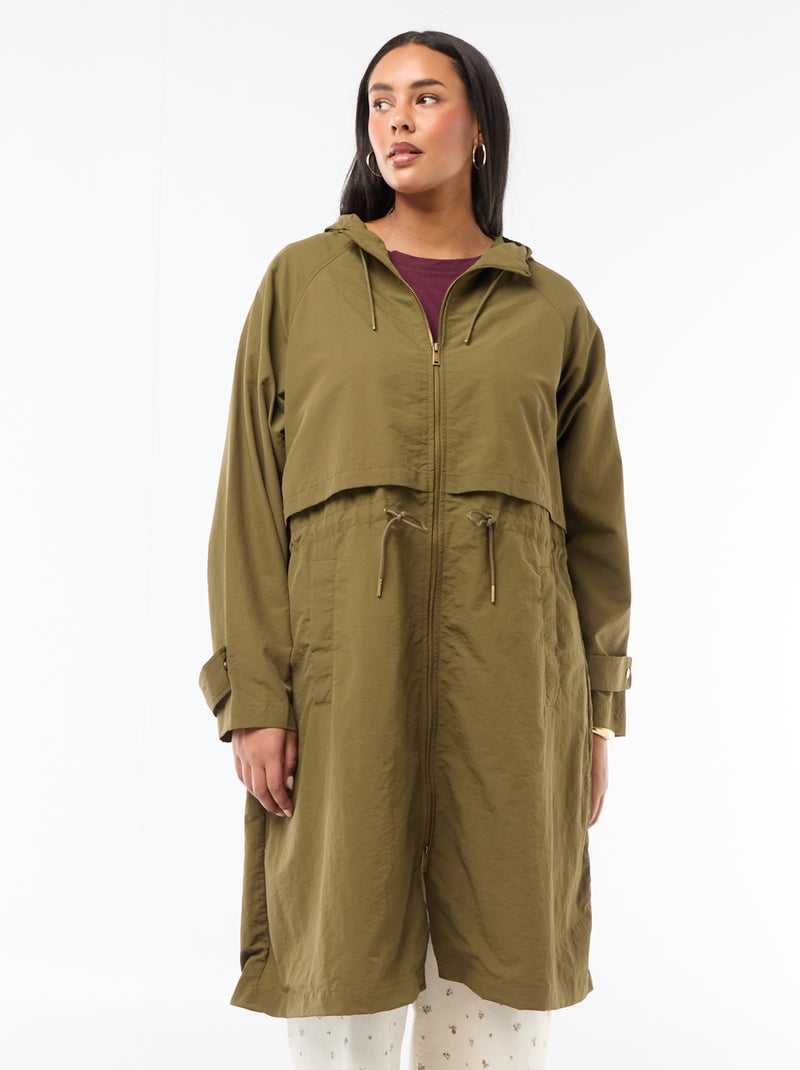 Impermeable con capucha Verde - Kiabi