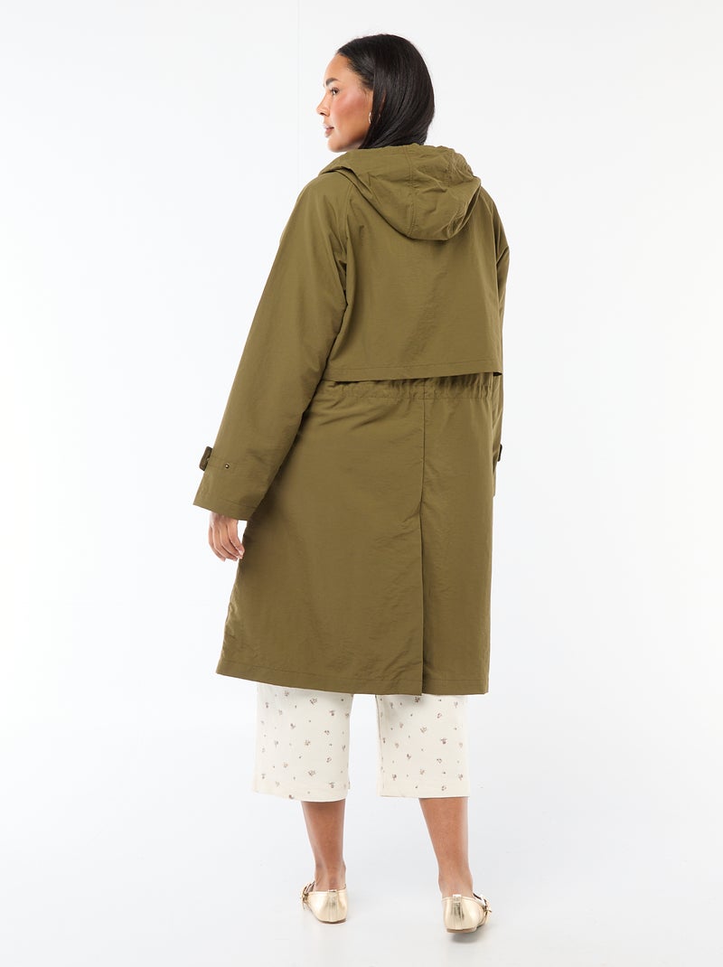 Impermeable con capucha Verde - Kiabi