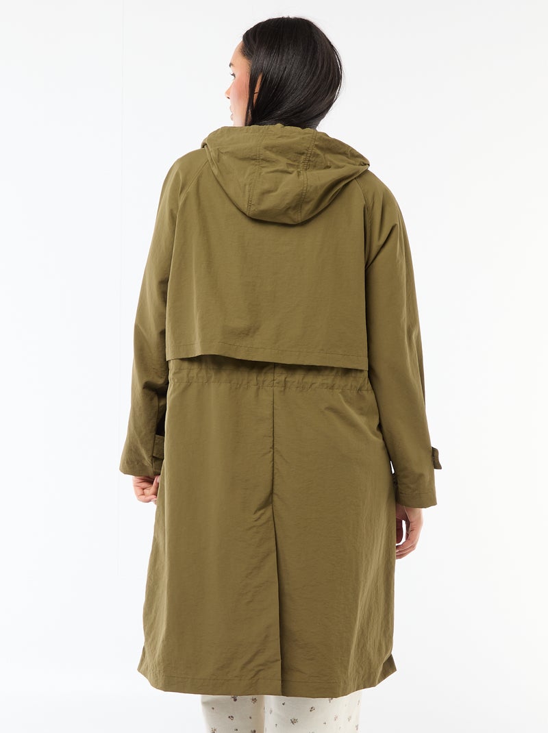 Impermeable con capucha Verde - Kiabi