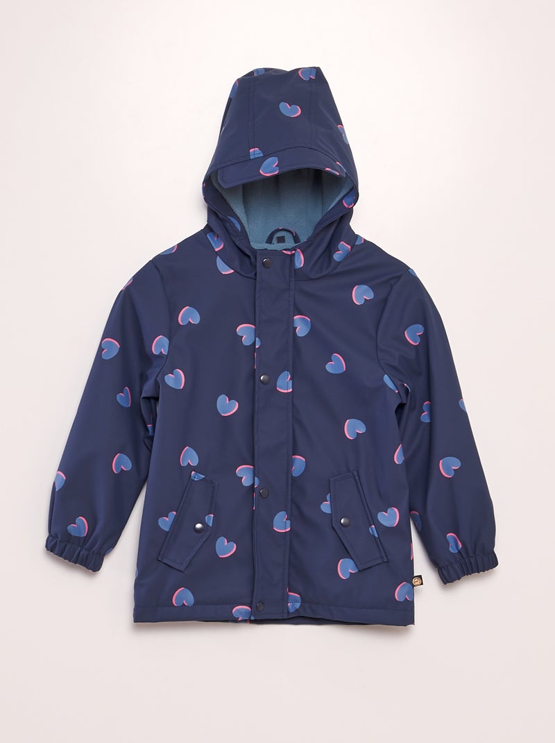 Impermeable con motivo de 'corazón' AZUL - Kiabi