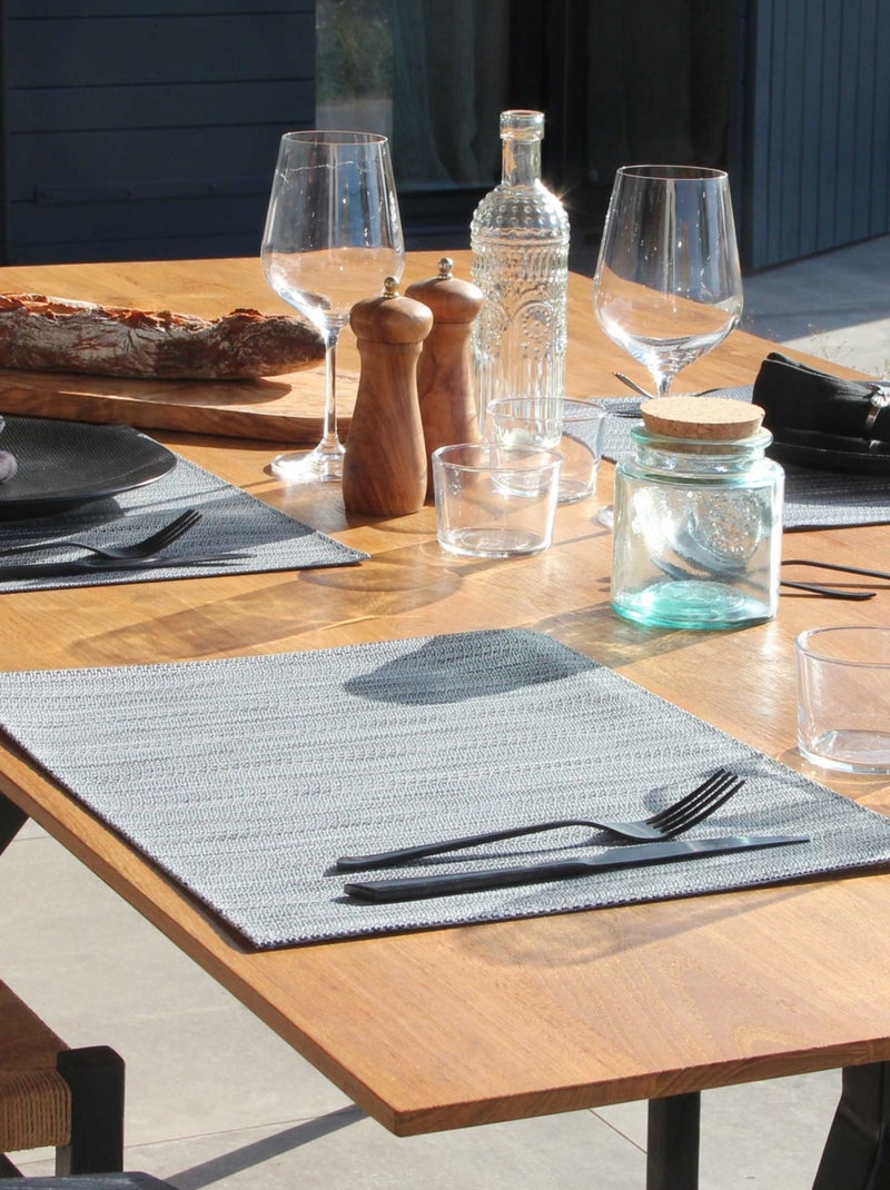 Individual de mesa tejido con efecto metálico Plata - Kiabi