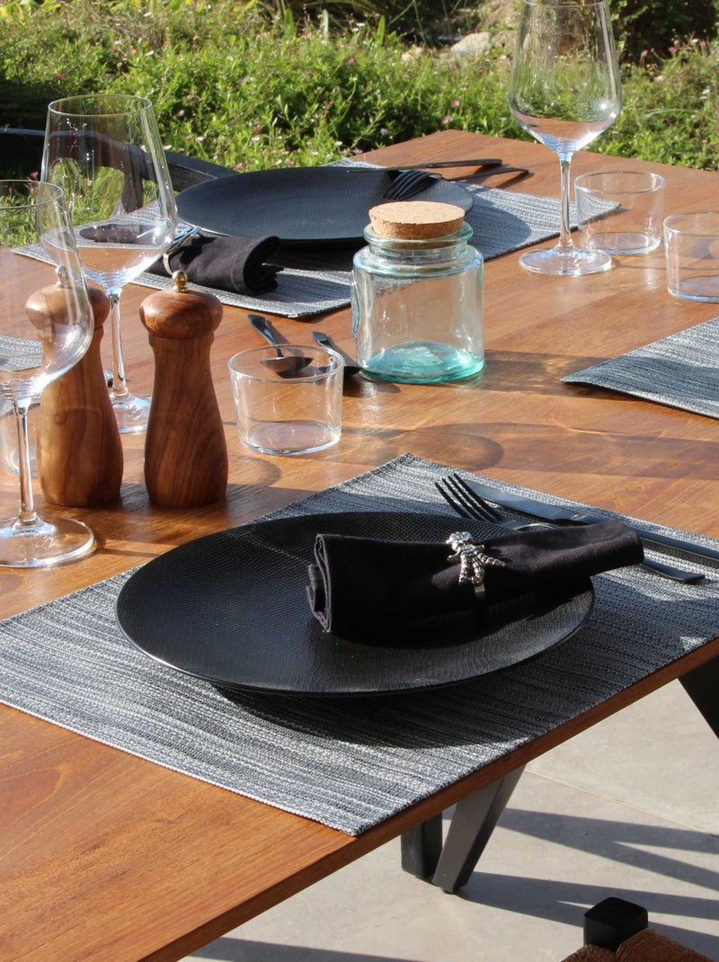 Individual de mesa tejido con efecto metálico Plata - Kiabi