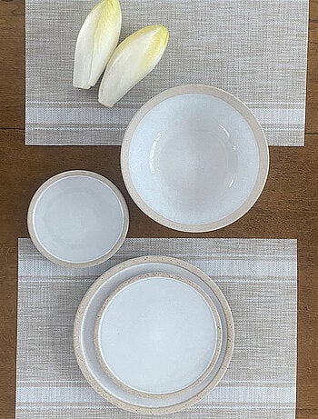 Individual rectangular tejido a rayas