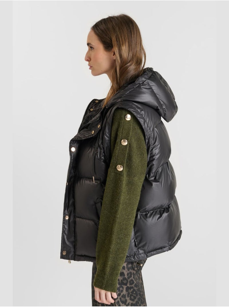 INGE chaqueta de plumas con capucha Negro - Kiabi