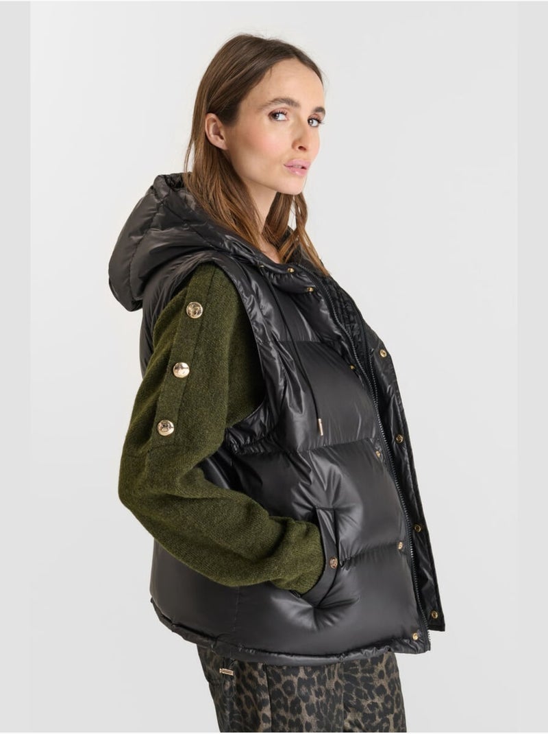 INGE chaqueta de plumas con capucha Negro - Kiabi
