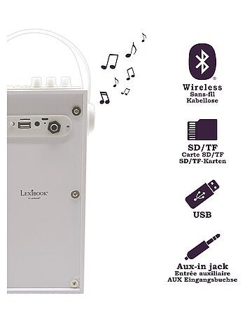 iParty® Trendy Altavoz Bluetooth® puertoátil con micrófono y sorprendentes efectos de luces