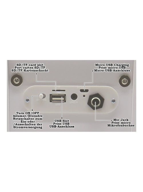 iParty® Trendy Altavoz Bluetooth® puertoátil con micrófono y sorprendentes efectos de luces - Kiabi