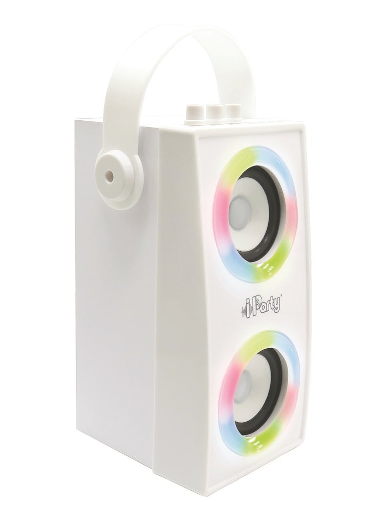 iParty® Trendy Altavoz Bluetooth® puertoátil con micrófono y sorprendentes efectos de luces Blanco - Kiabi