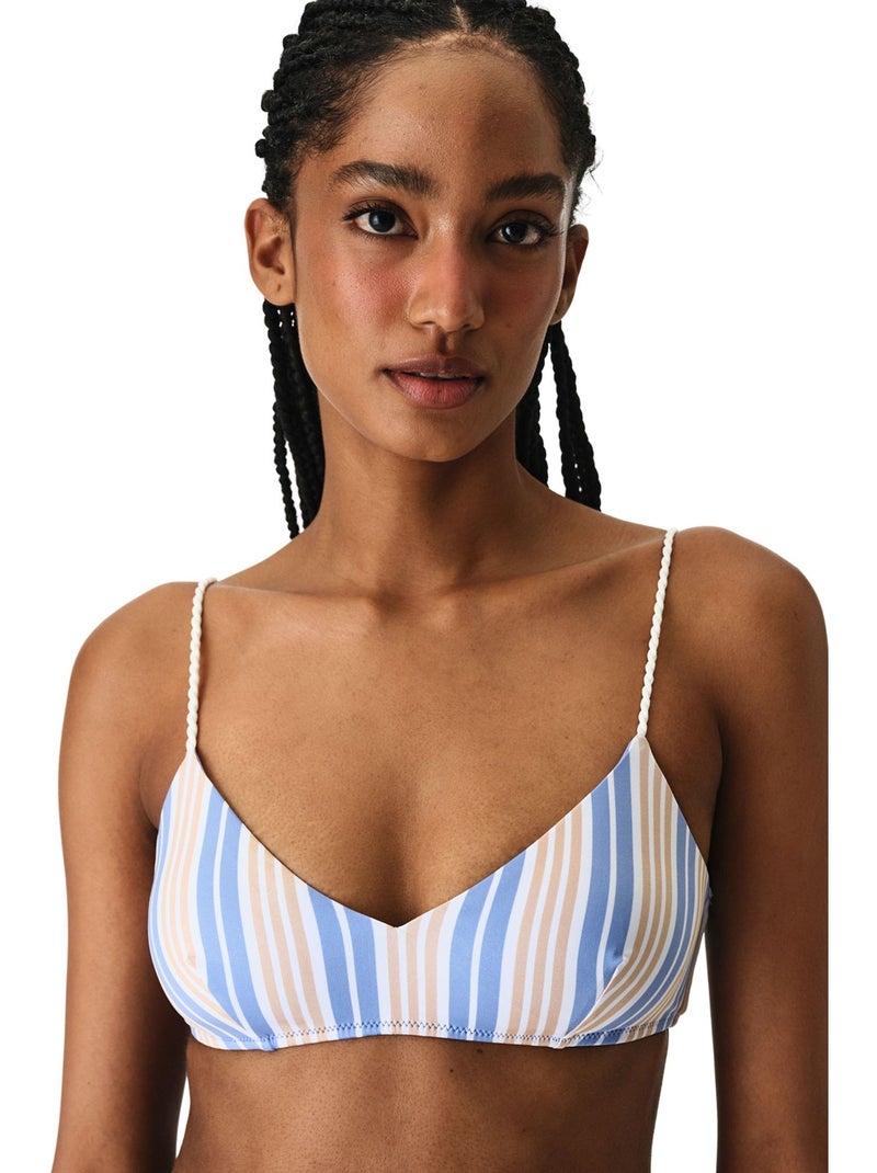 Irene top de bikini a rayas penti Azul cielo - Kiabi