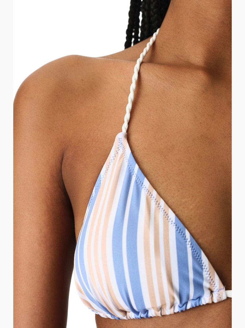 Irene top de bikini triangular a rayas penti Blanco - Kiabi