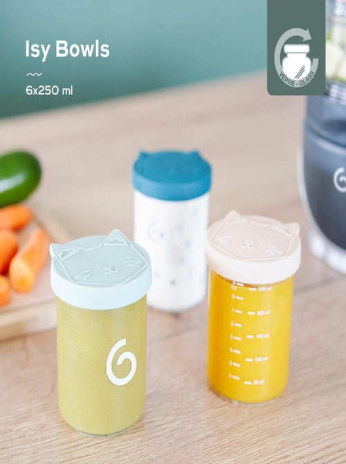 Isy Bowls - 6 tarros de cristal para conservar alimentos de 250 ml «Babymoov» - Kiabi