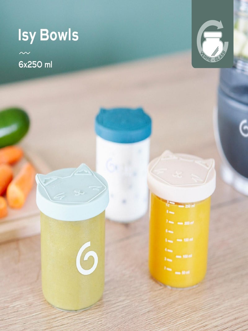 Isy Bowls - 6 tarros de cristal para conservar alimentos de 250 ml «Babymoov» Transparente - Kiabi