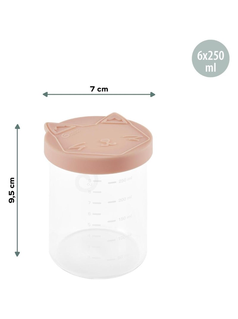Isy Bowls - 6 tarros de cristal para conservar alimentos de 250 ml «Babymoov» Transparente - Kiabi