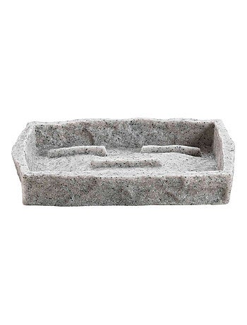 Jabonera con efecto mineral para baño
