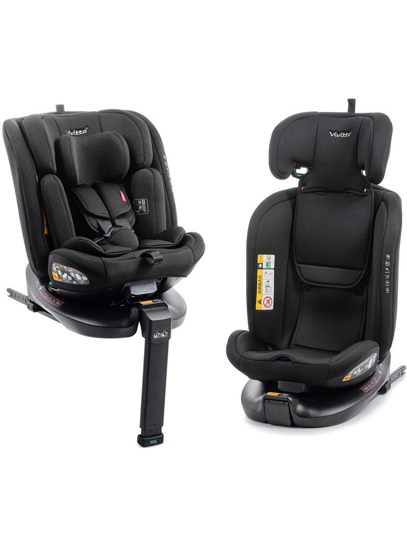 Jade i-Size 40 a 150 cm Isofix Leg Support Vivitta INTENSE BLACK Negro - Kiabi
