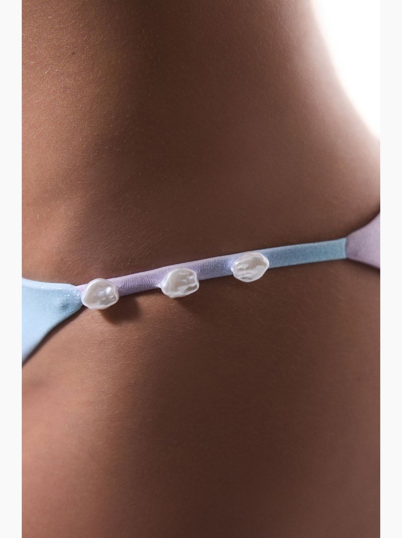 Jamie braga de bikini con abalorios penti Azul pastel - Kiabi
