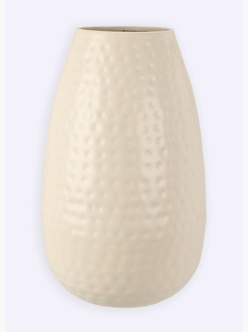 Jarrón de cerámica ovalado con aspecto martillado - Kiabi