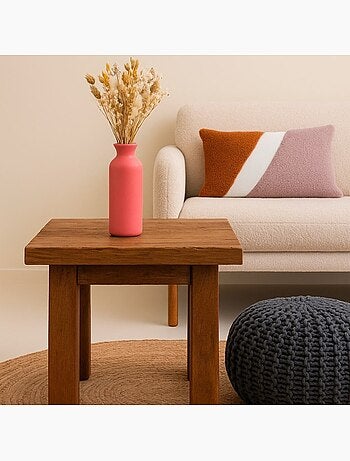 Jarrón de cerámica tubular, diseño minimalista. - AFIBEL