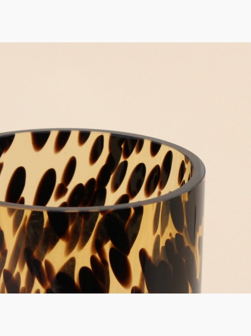 Jarrón de cristal ámbar con efecto estampado de leopardo - AFIBEL N/D - Kiabi
