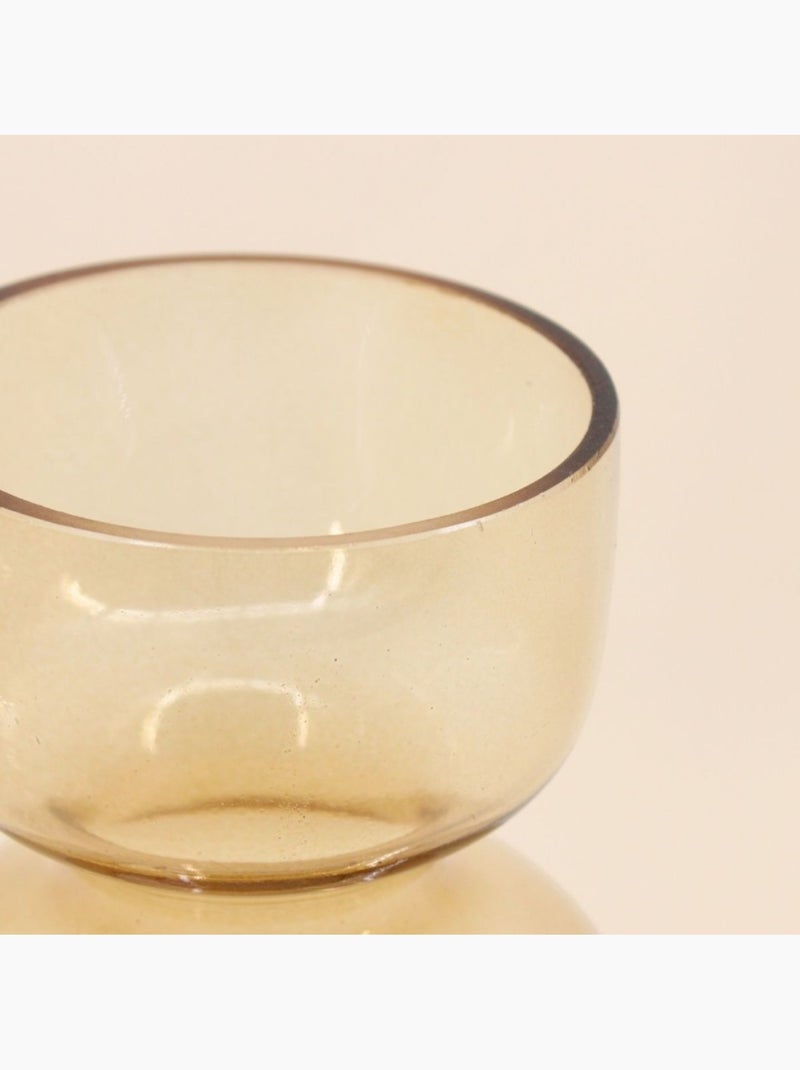 Jarrón de cristal tintado, forma curvada. - AFIBEL Ambre - Kiabi