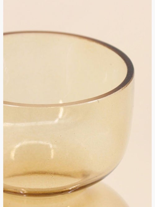 Jarrón de cristal tintado, forma curvada. - AFIBEL - Kiabi