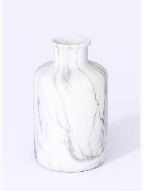 Jarrón de cuello estrecho en dolomita con efecto mármol - Kiabi