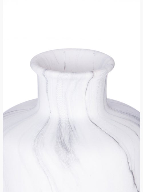 Jarrón de cuello estrecho en dolomita con efecto mármol - Kiabi