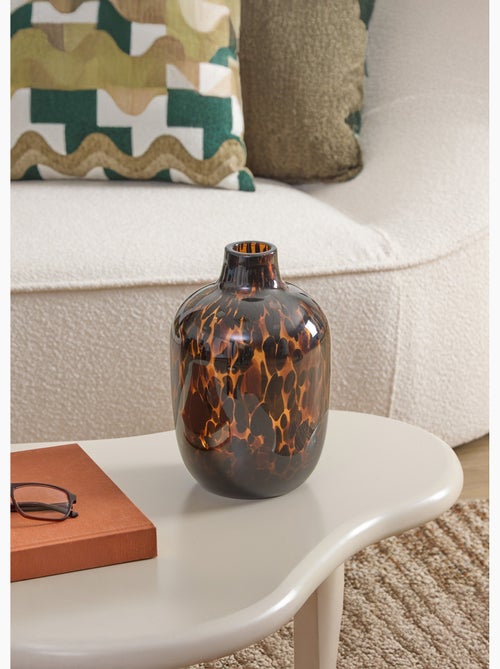 Jarrón de vidrio ámbar moteado - Kiabi