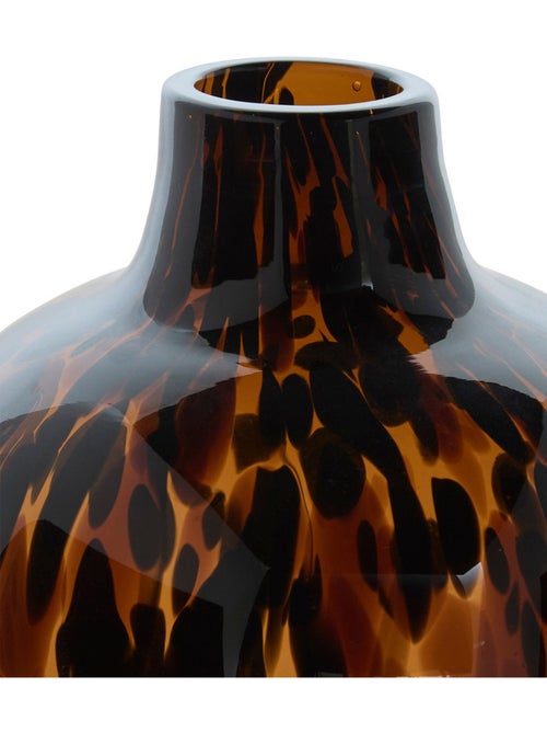 Jarrón de vidrio ámbar moteado - Kiabi