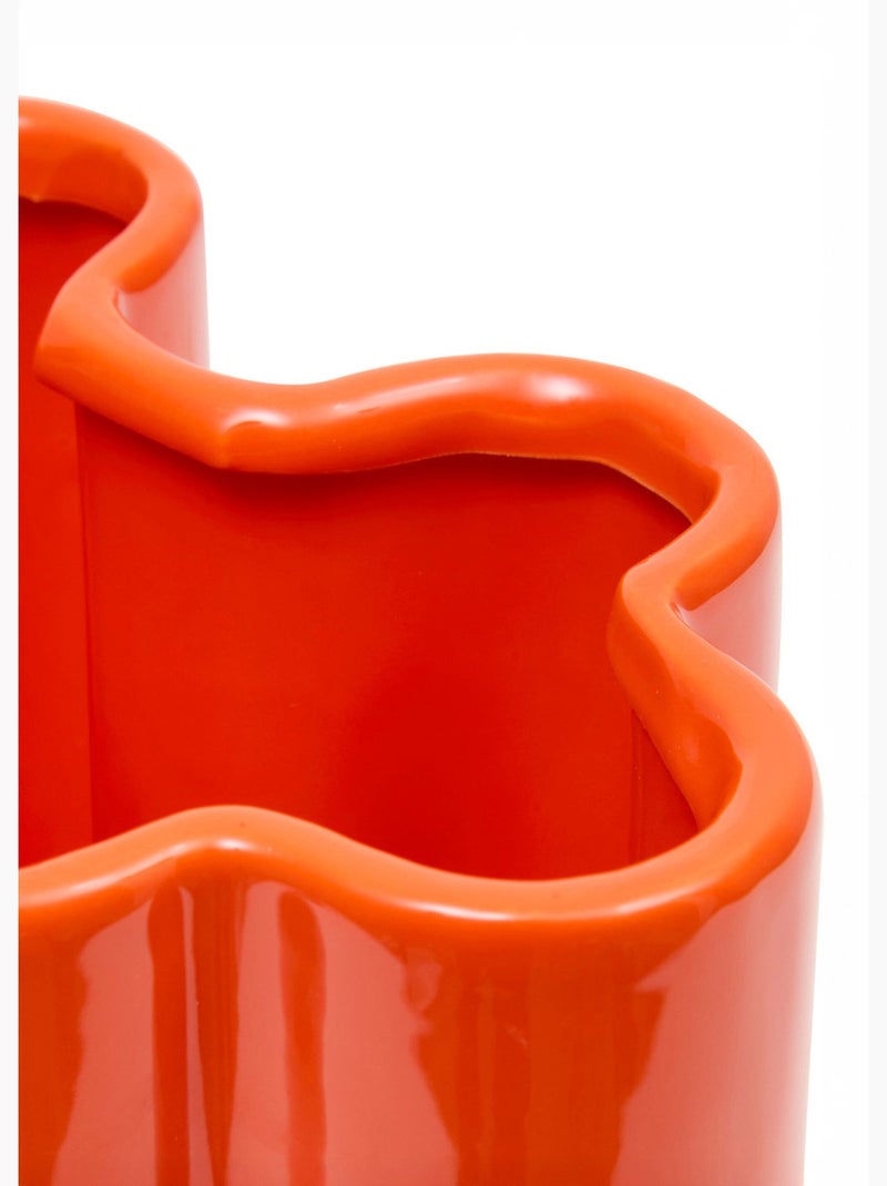 Jarrón decorativo de cerámica, forma de rompecabezas - AFIBEL Naranja - Kiabi