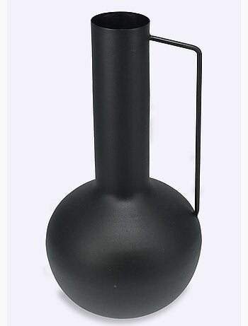 Jarrón decorativo de metal, forma elegante. - Afibel