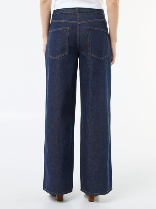 Jean ancho con doble abertura abotonada - Kiabi