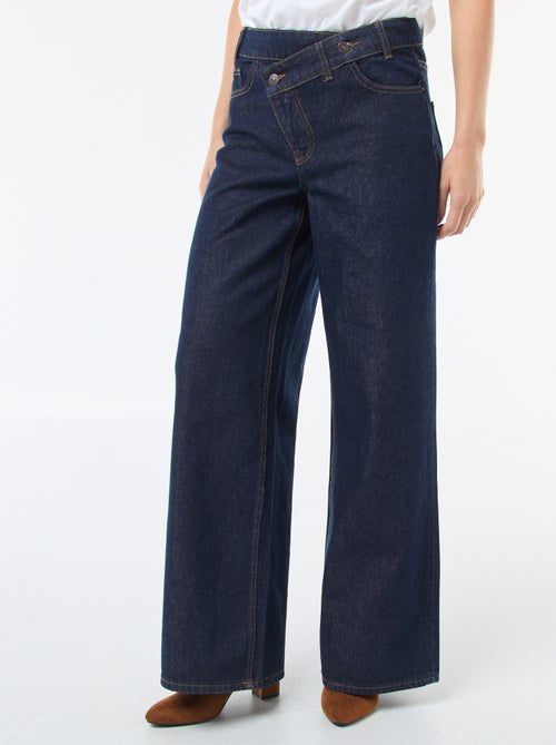 Jean ancho con doble abertura abotonada - Kiabi