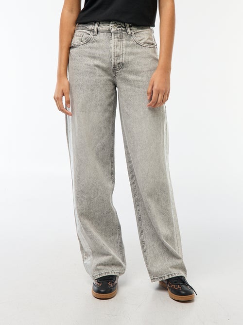 Jean baggy con bandas plateadas - Kiabi
