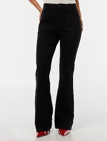 Jean de talle alta corte flare/bootcut