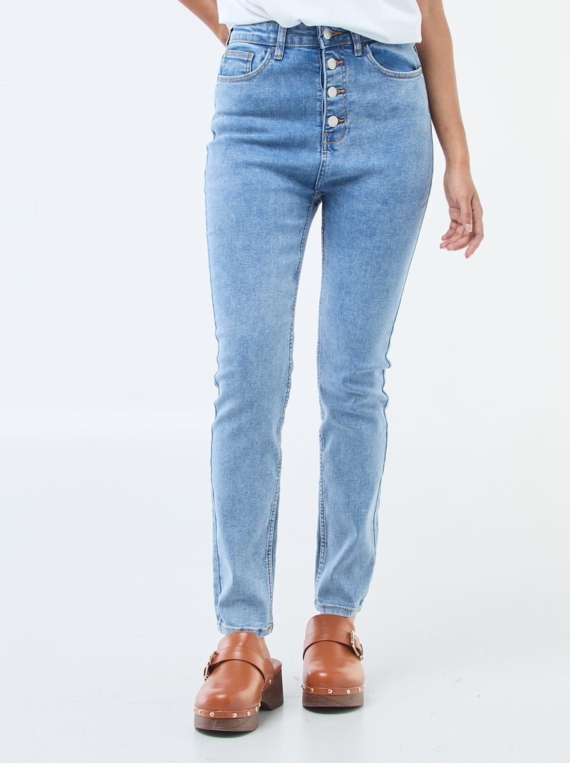 Jean super skinny de talle muy alta - L28 Azul - Kiabi