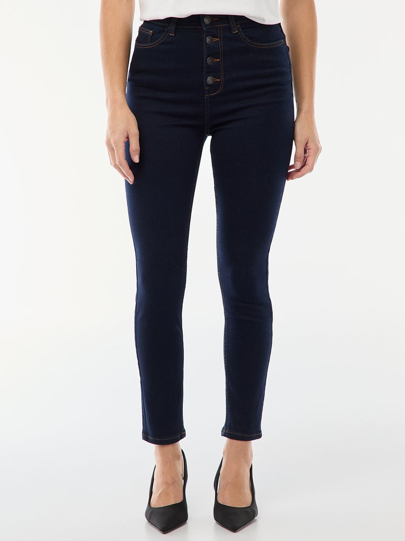 Jean super skinny de talle muy alta - L28 Azul - Kiabi