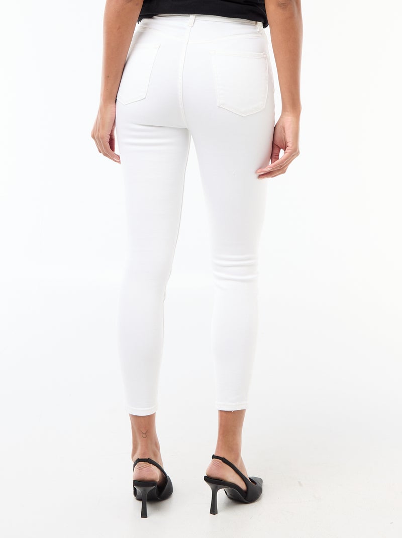 Jean super skinny de talle muy alta - L28 Blanco - Kiabi