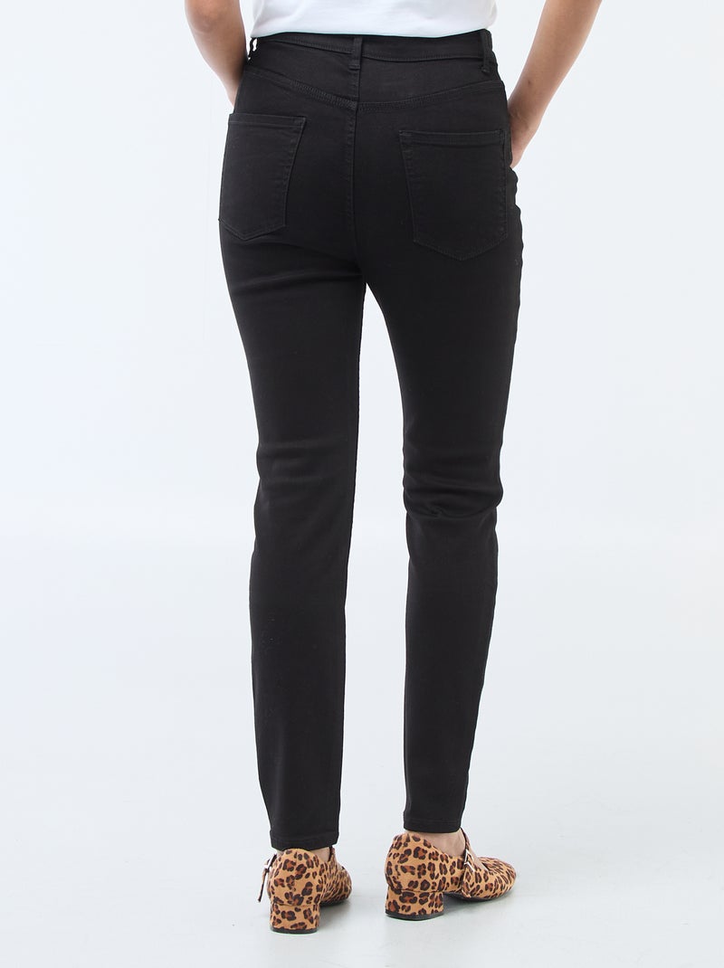 Jean super skinny de talle muy alta - L28 Negro - Kiabi