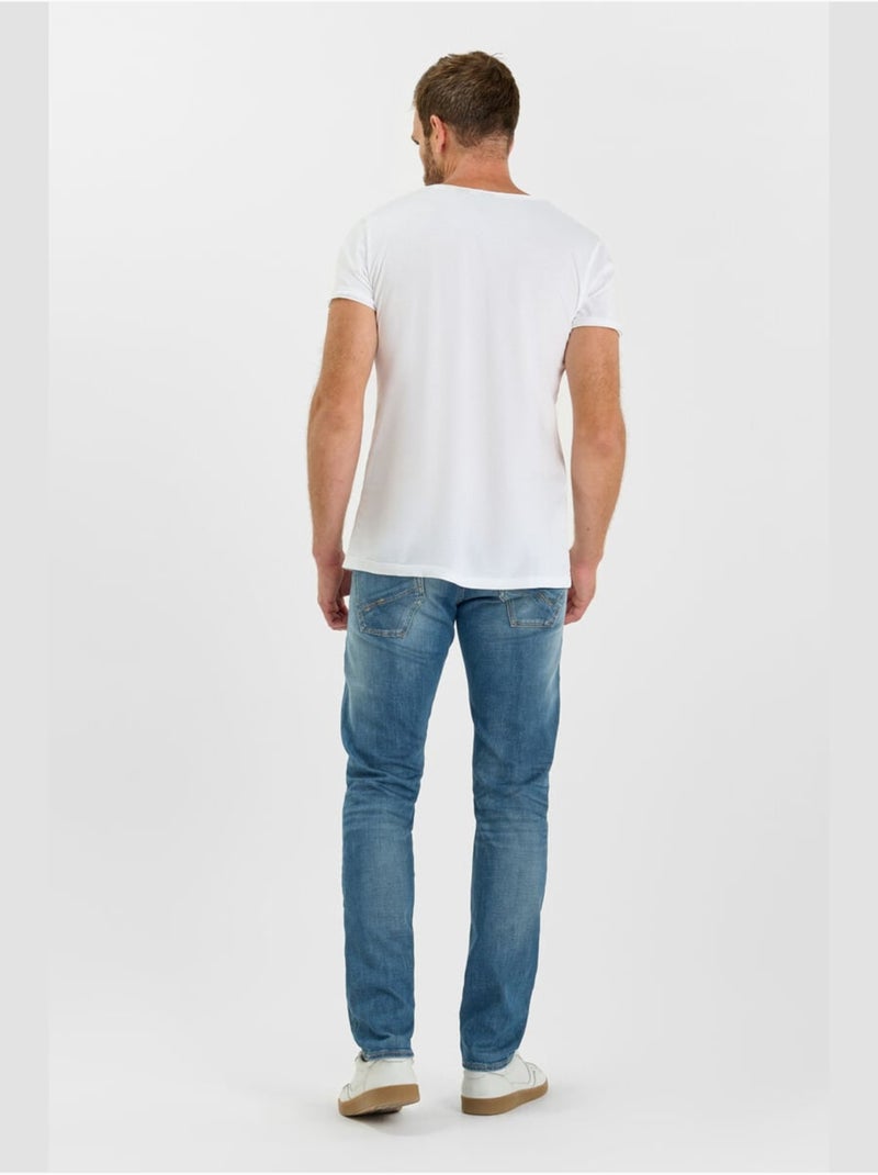 Jeans adjusted elástica 700/11, largo 34 Azul - Kiabi