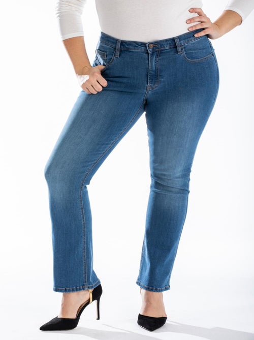 Jeans corte recto corte de bota stone cepillado OBBO1 'OBER' - Kiabi