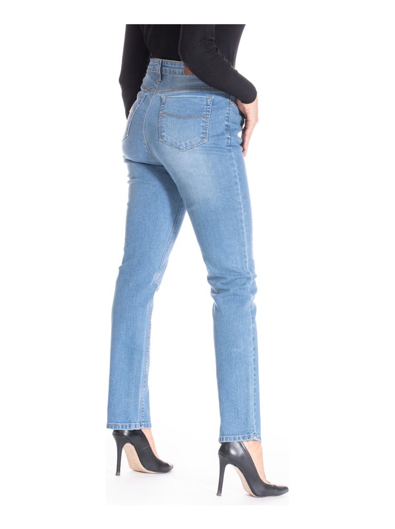 Jeans corte recto denim stretch cepillado ZOE 'Rica Lewis' Azul - Kiabi