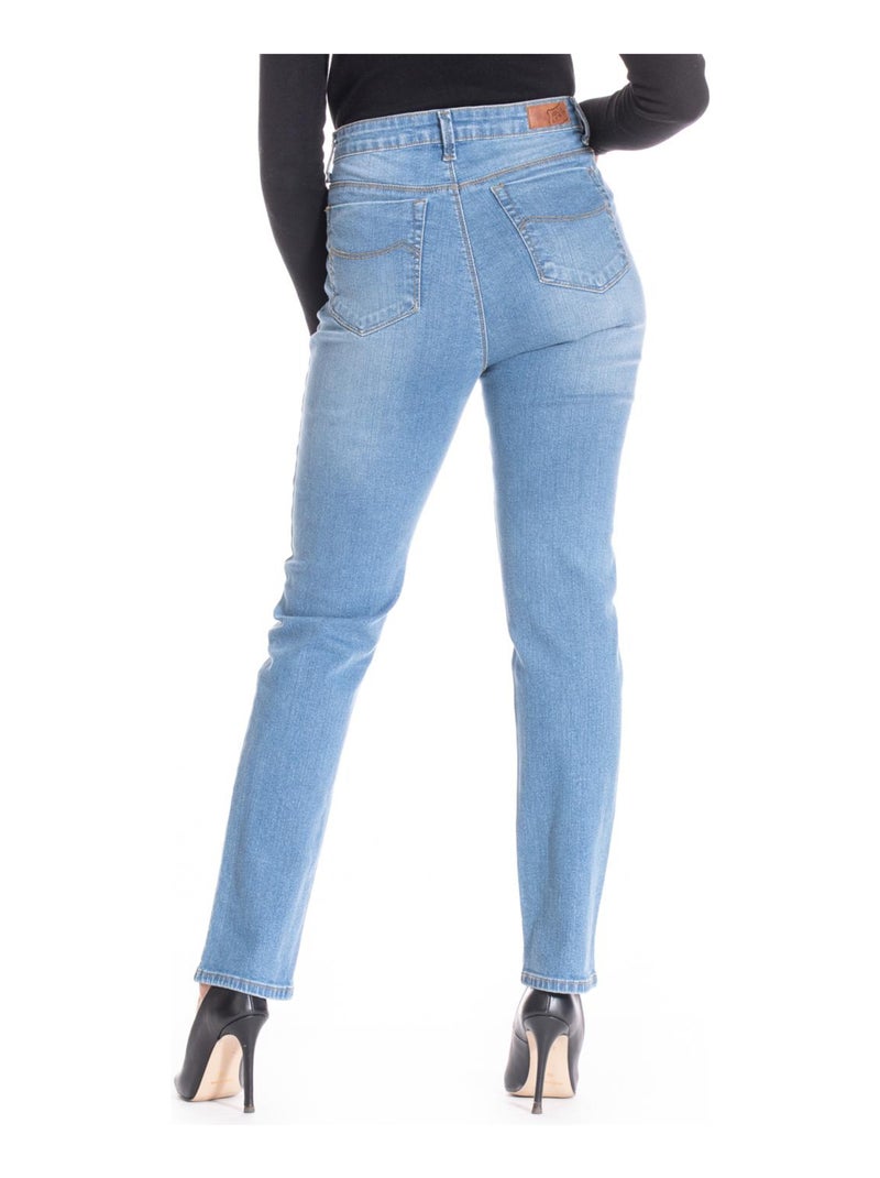 Jeans corte recto denim stretch cepillado ZOE 'Rica Lewis' Azul - Kiabi