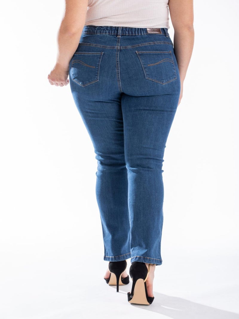 Jeans corte recto talle alto denim OBR8 'OBER' Azul - Kiabi