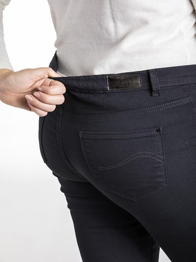 Jeans corte recto talle alto stretch OBR9 'OBER' Negro - Kiabi