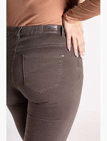 Jeans de color corte recto talle alto stretch 'OBER'